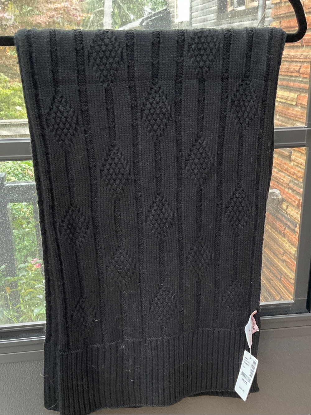 Penningtons Black Cable-Knit scarf wrap
